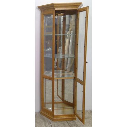 Curio Cabinet with Glass Shelves and Mirror Back (Added 07/24/2026)