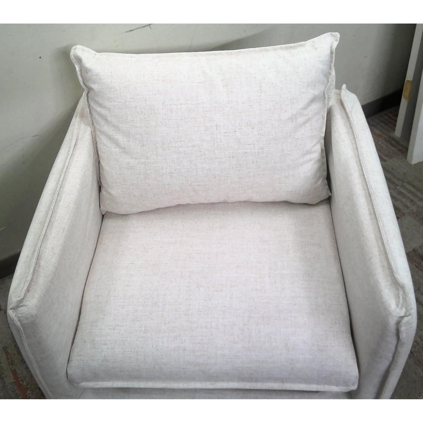 White Slouchy Lounge Chair