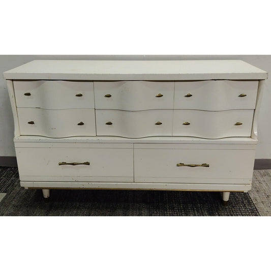 52" White Wood Dresser