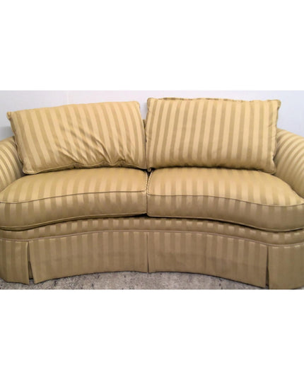 Curved Striped Sofa