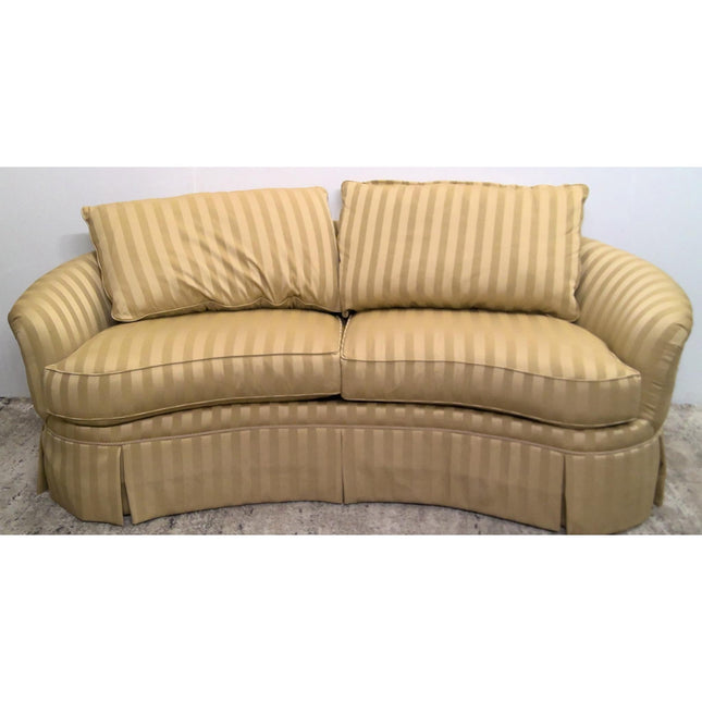 Curved Striped Sofa
