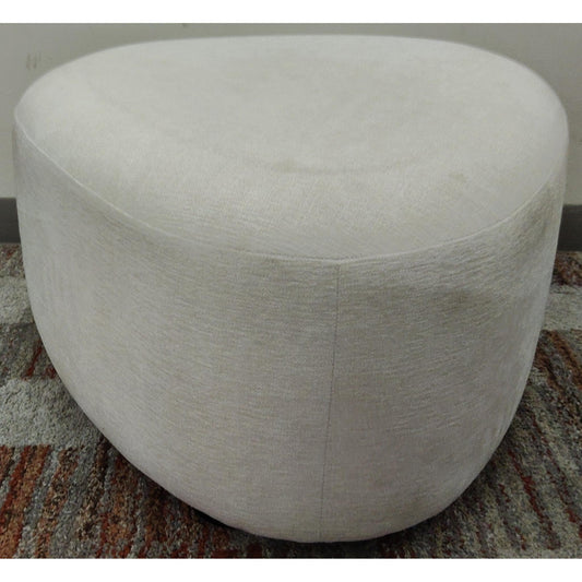 26" White Ottoman