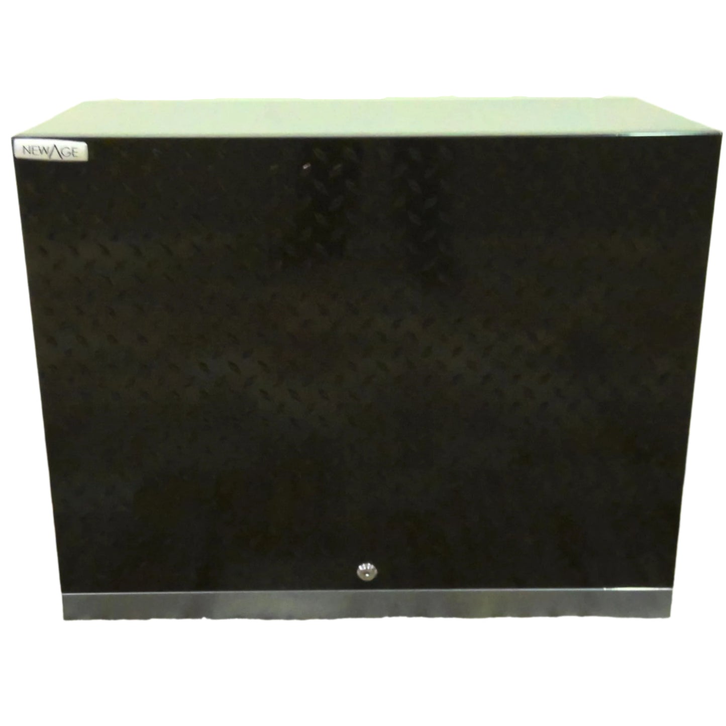 28" x 22" Black Diamond Plate Steel Wall Cabinet