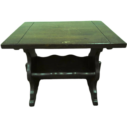 Mahogany End Table with Magazine Rack