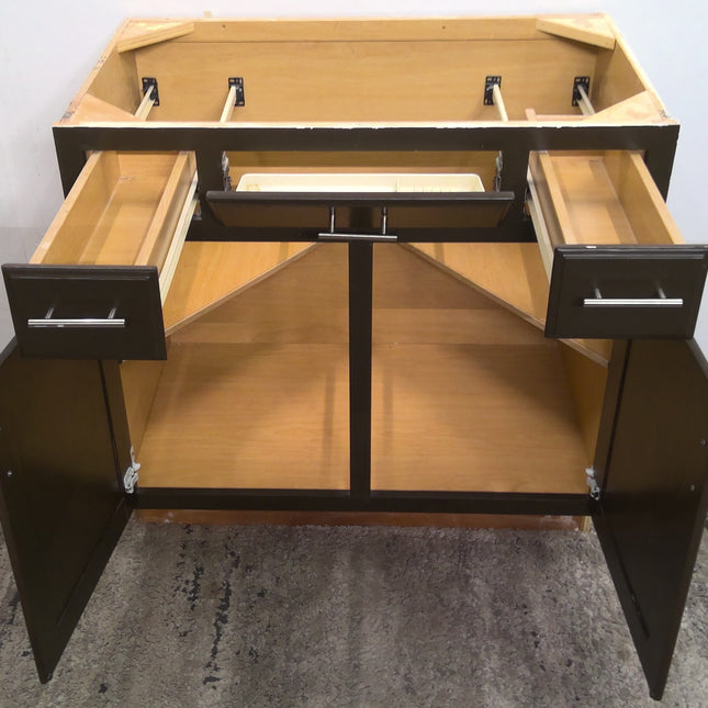 36" Brown Sink Base Cabinet