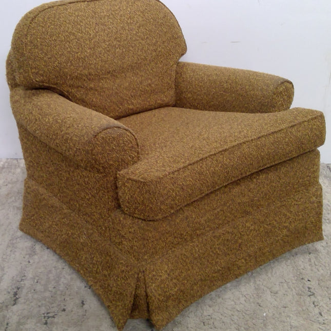 Brown Swivel Rocking Armchair