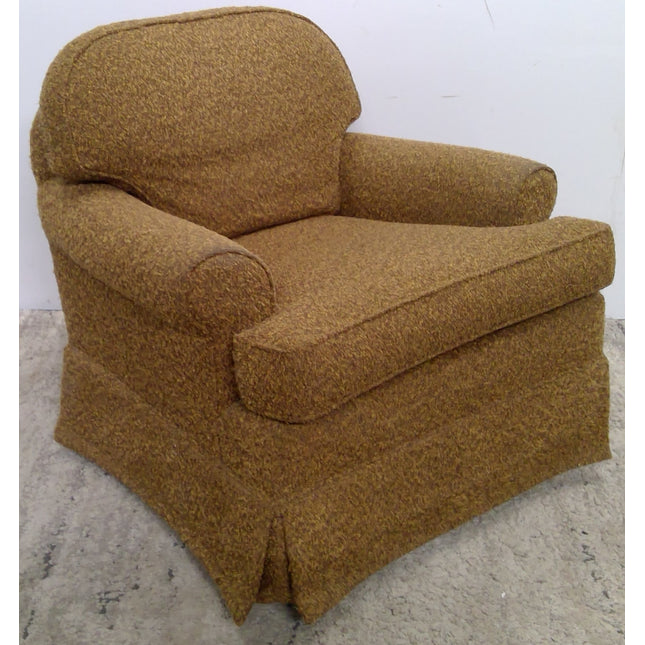 Brown Swivel Rocking Armchair