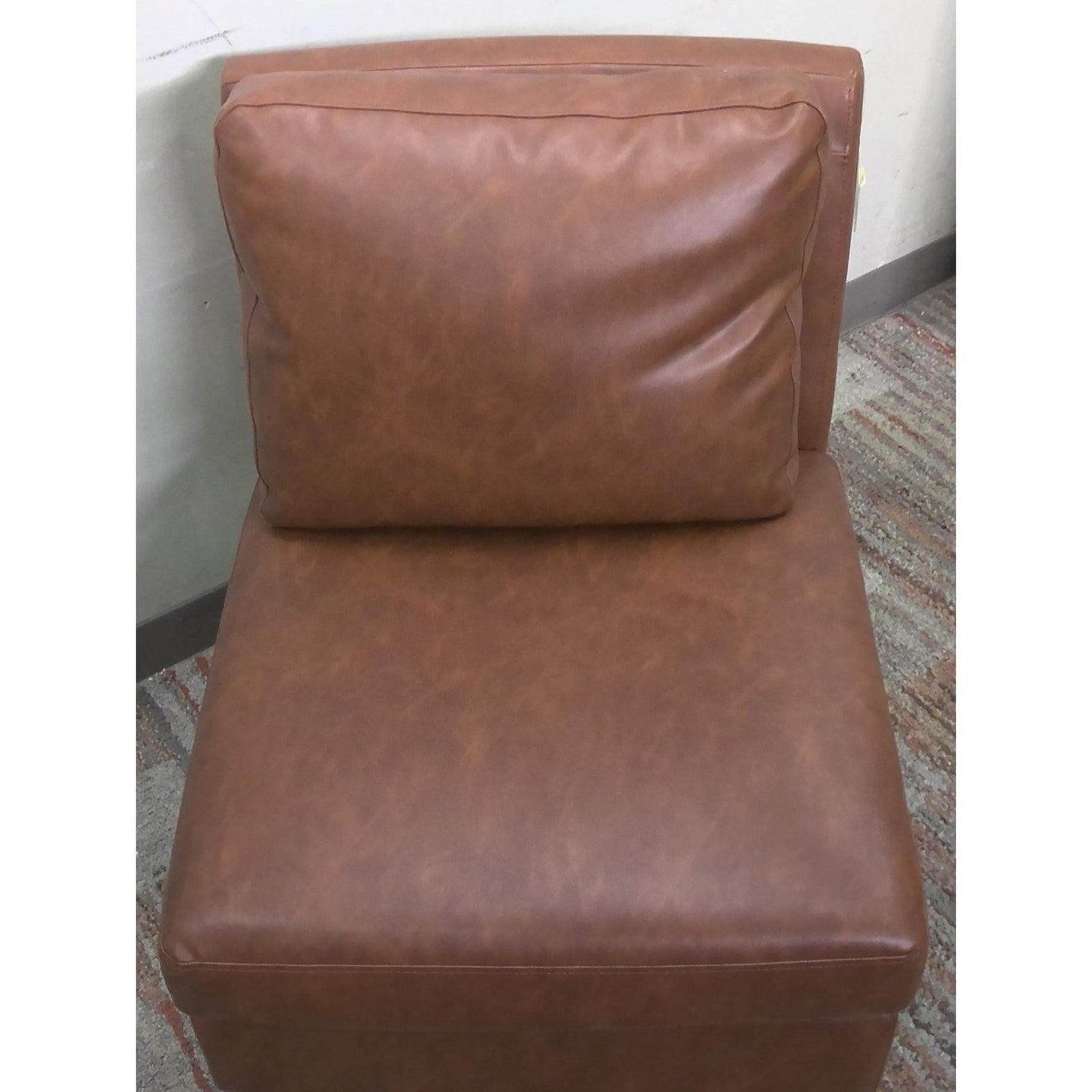 Brown Faux Leather Chair