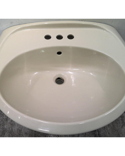 Tan Pedestal Sink