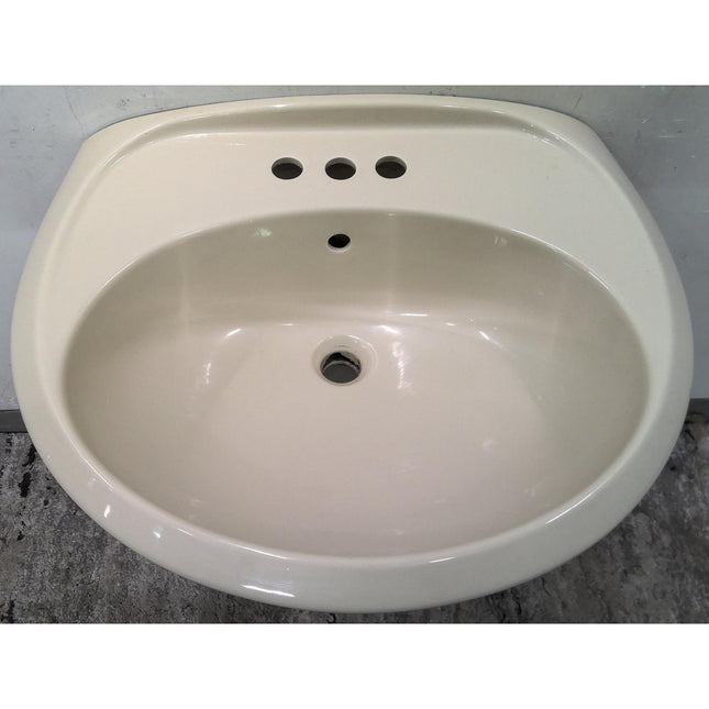 Tan Pedestal Sink