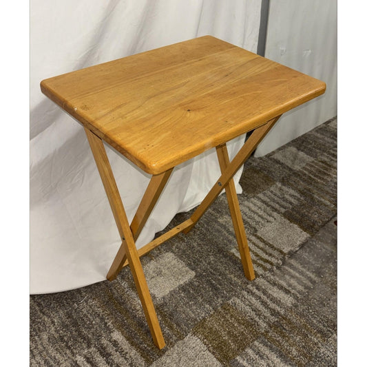 4 Wood Folding Table Tray Set