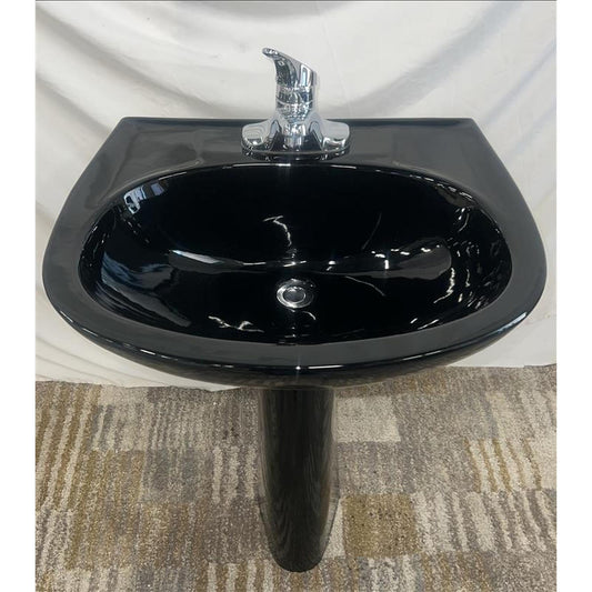 Black Pedestal Sink