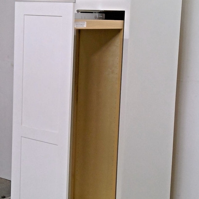 18" x 84" White Pantry Cabinet with Pullout Shelving