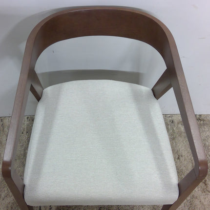 Wood Guest Chair with Upholstered Seat