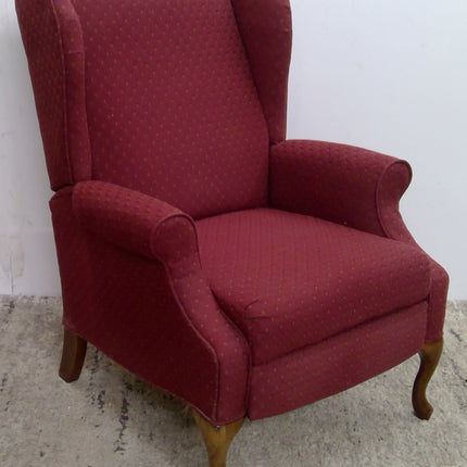 Maroon Wingback Recliner