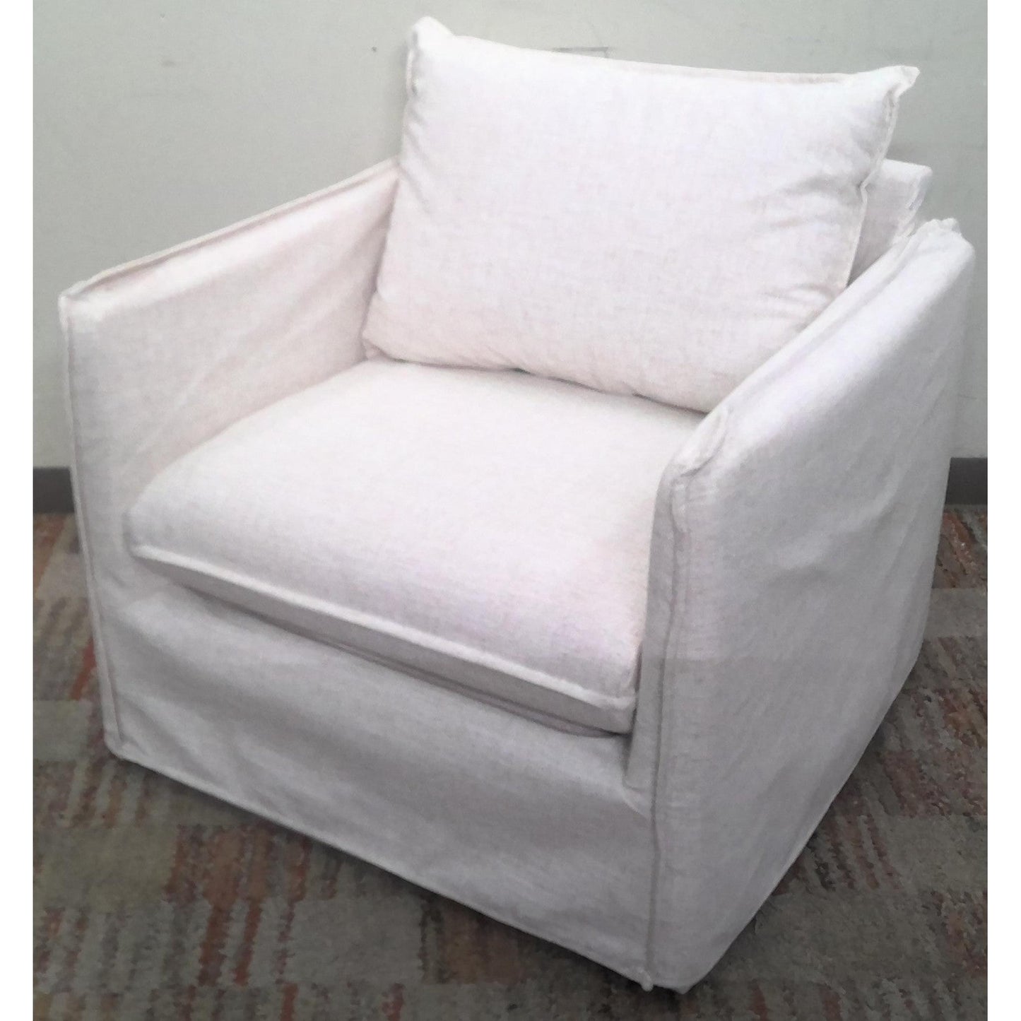White Slouchy Lounge Chair