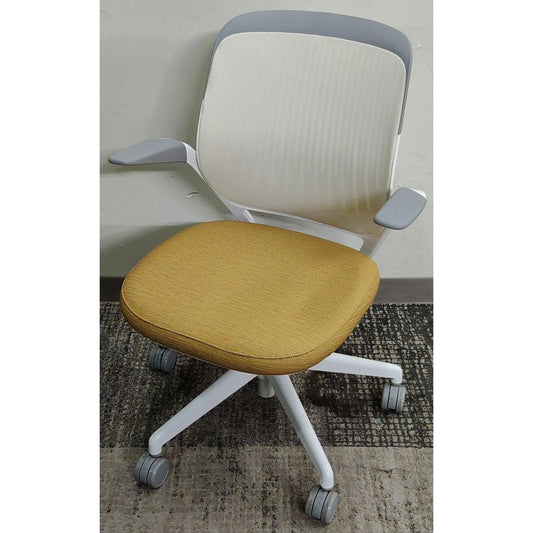 White, Gray, and Tan Office Chair