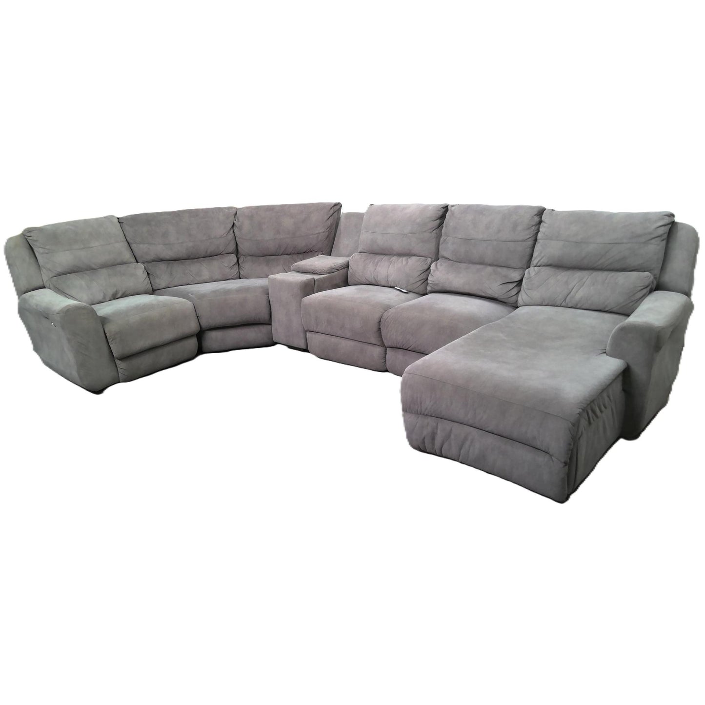 Gray Power Recliner Sectional Sofa