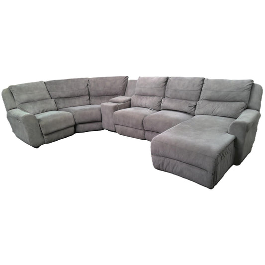 Gray Power Recliner Sectional Sofa