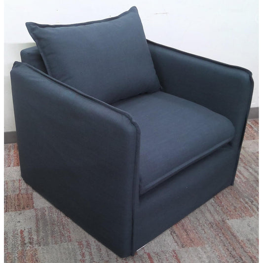 Blue Slouchy Lounge Chair