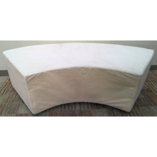 White Curved Bench