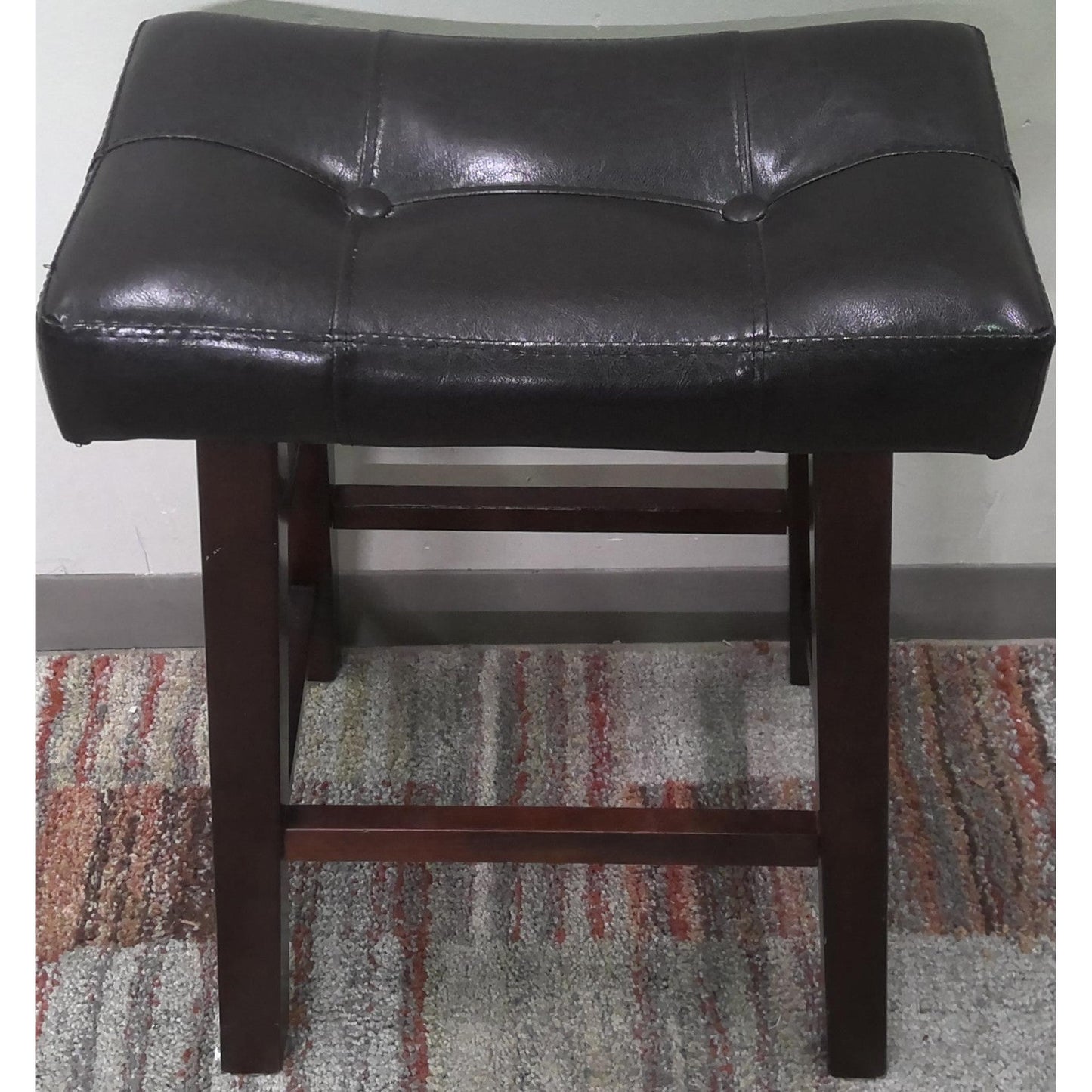 Leather Cushion Stool