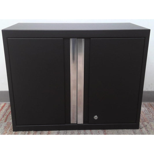 28" Black Steel Upper Cabinet