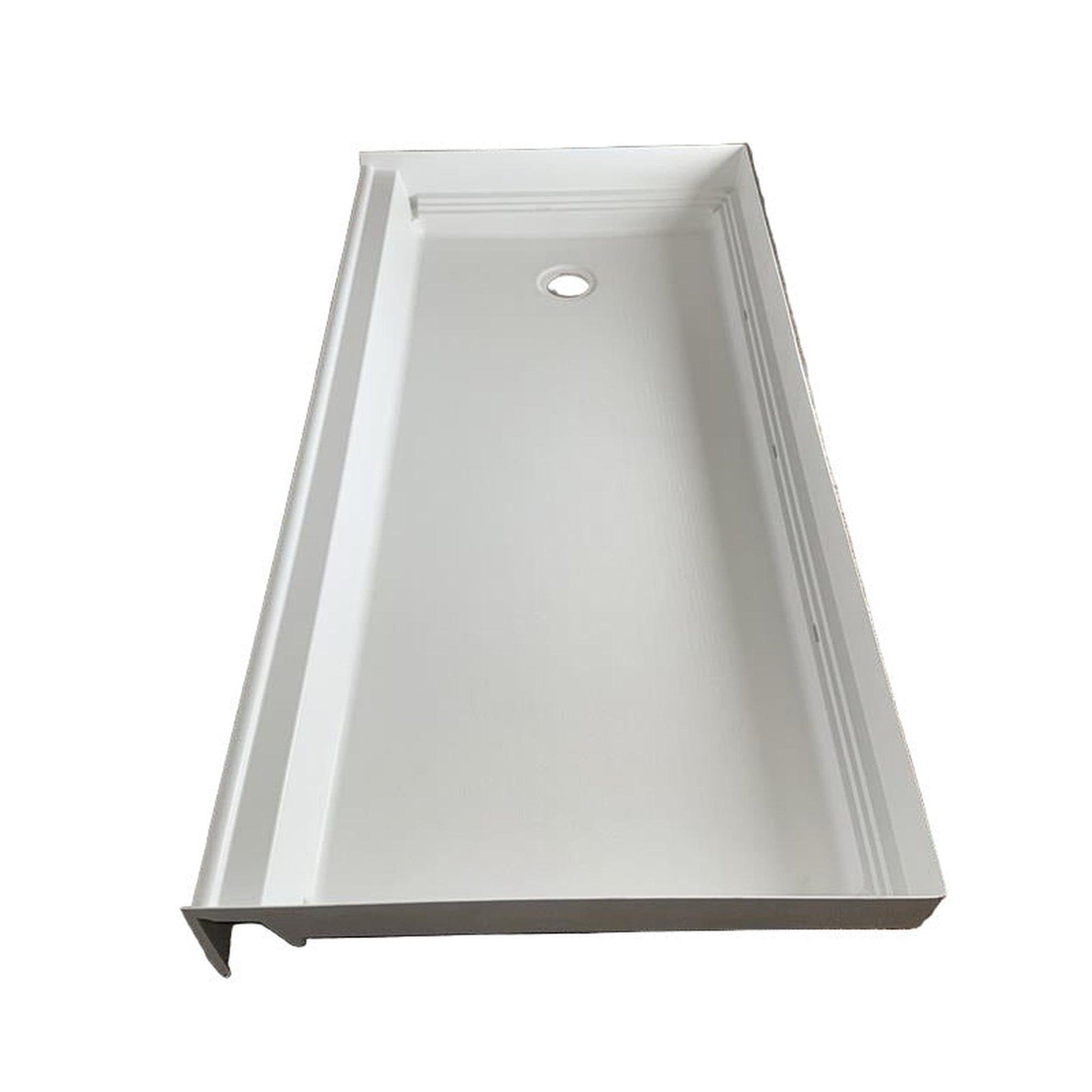 One-Piece White Shower Base