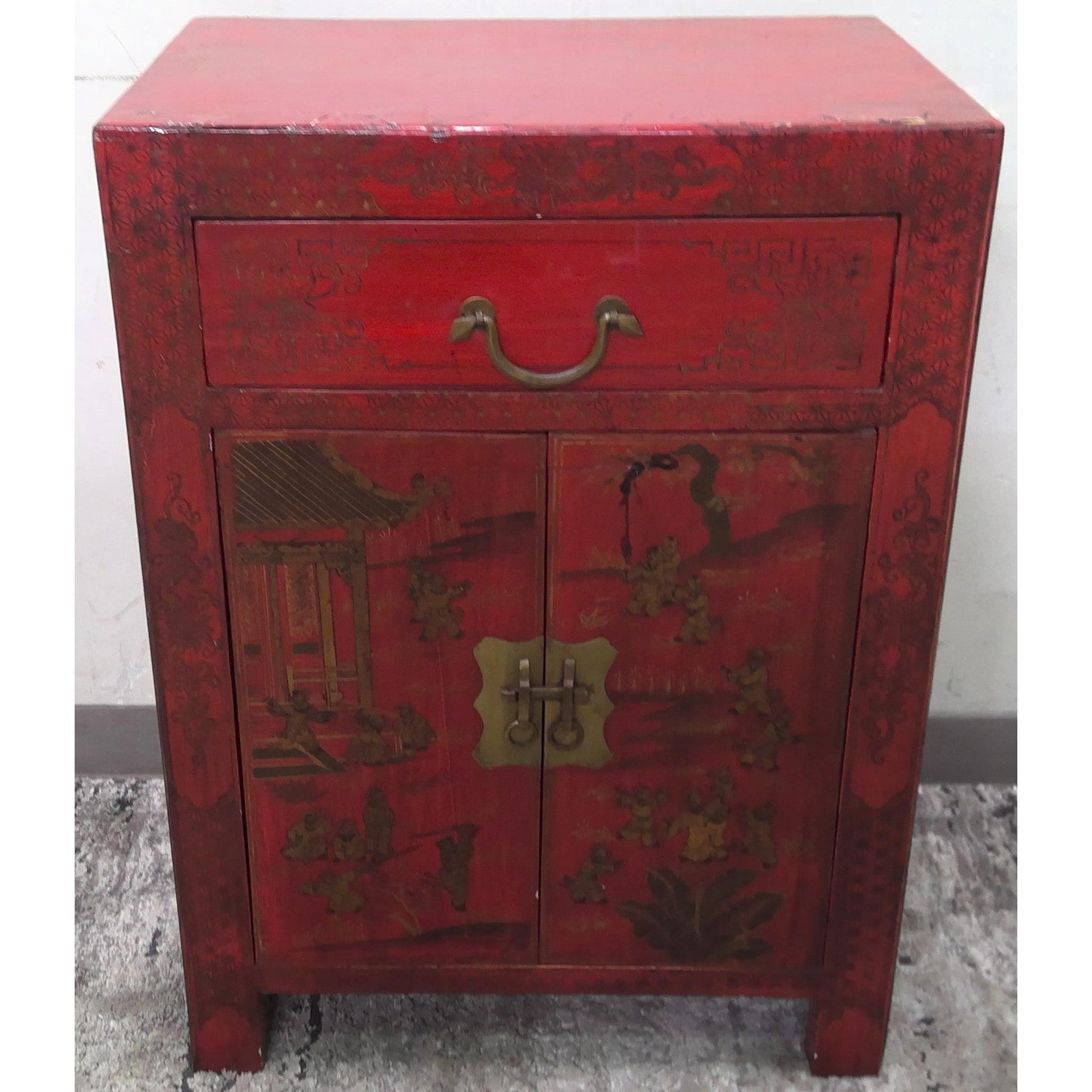 Red Decorative Cabinet
