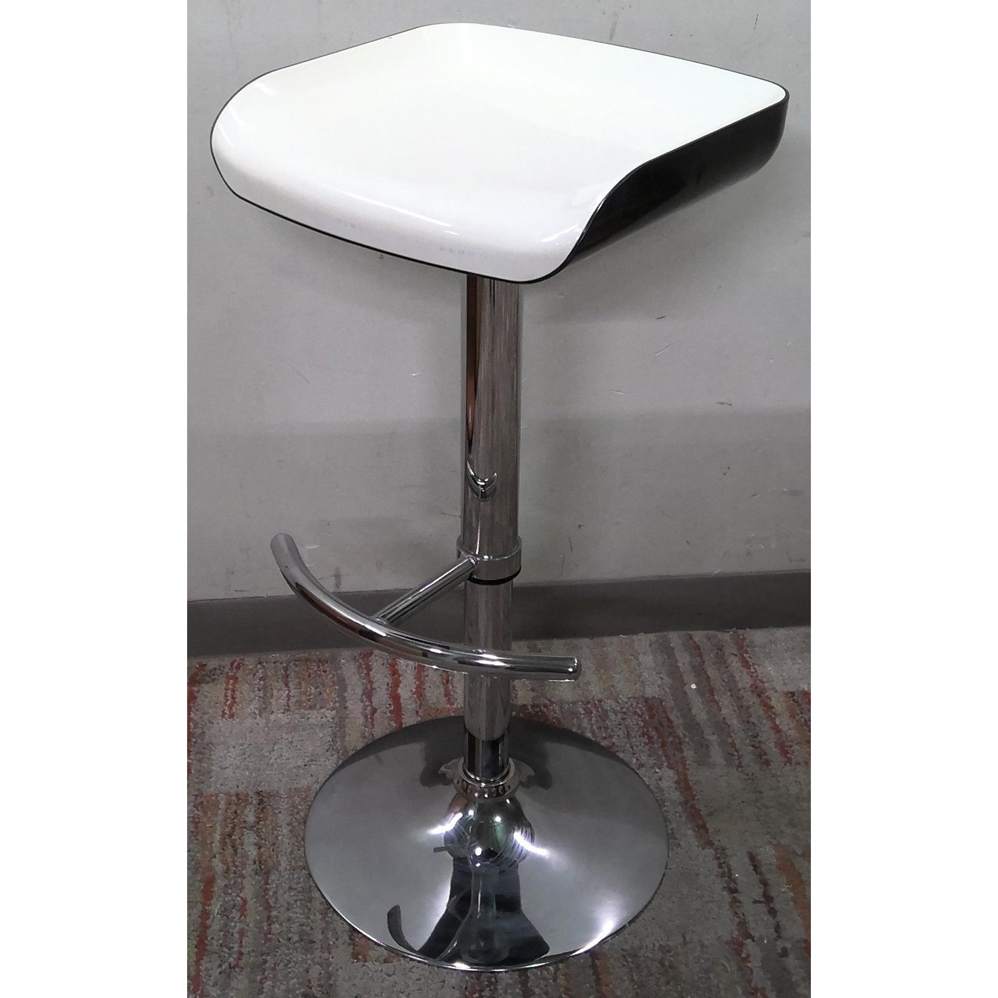White and Chrome Barstool