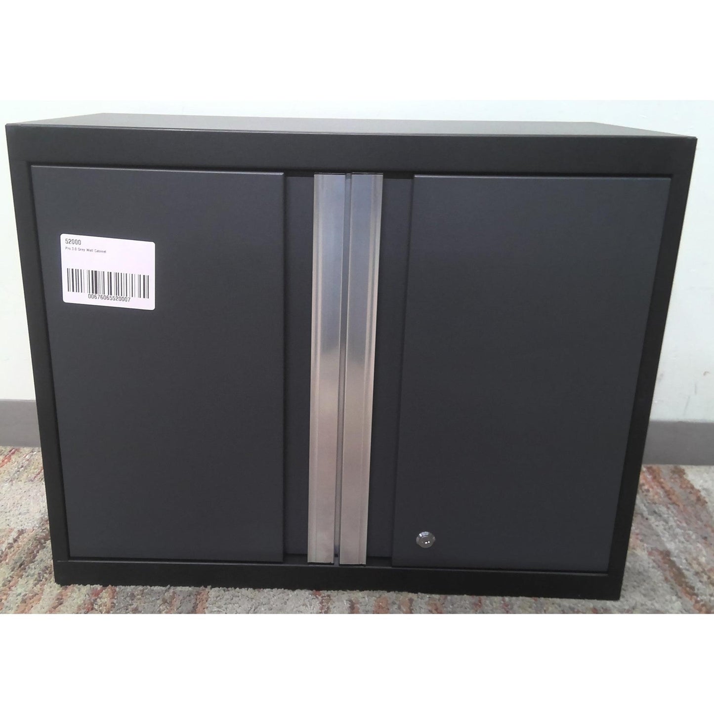 28" Black and Gray Steel Upper Cabinet