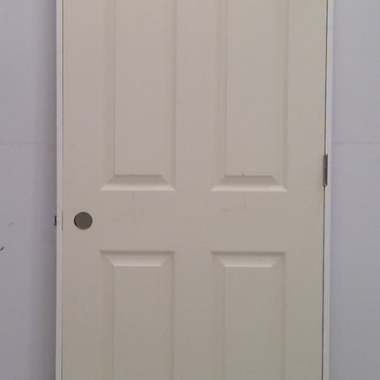 30" x 80" Prehung White 6-Panel Hollow Core Door