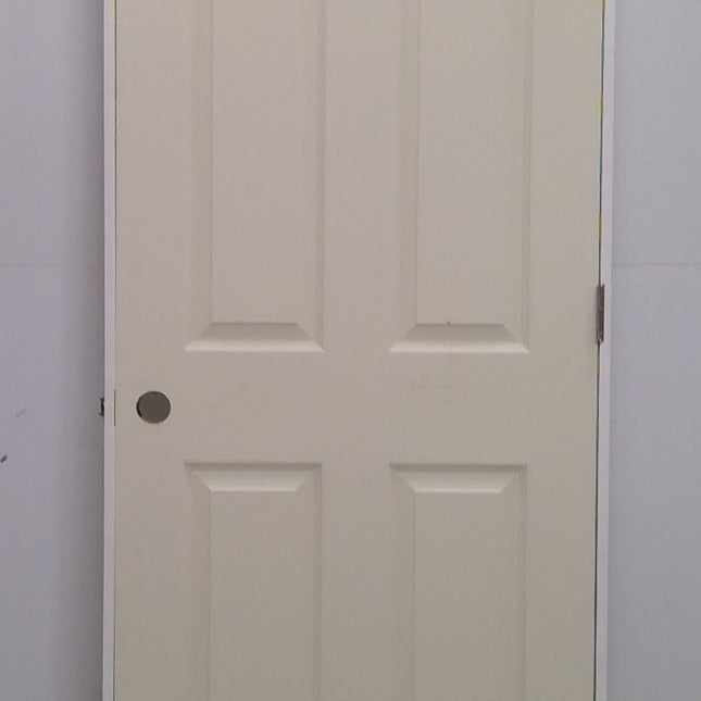 30" x 80" Prehung White 6-Panel Hollow Core Door