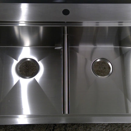 33" Topmount Double Bowl Stainless Steel Sink