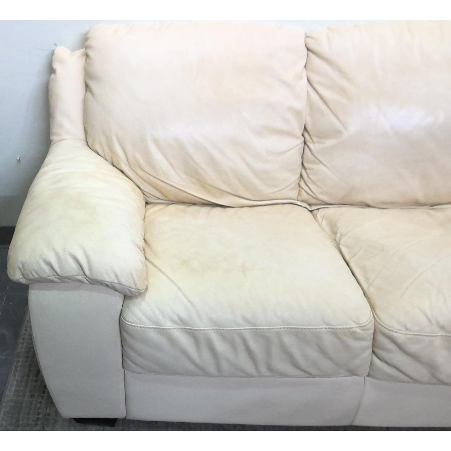 87" White Sofa
