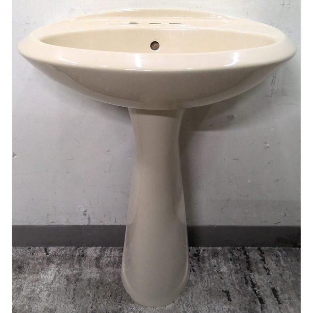 Tan Pedestal Sink