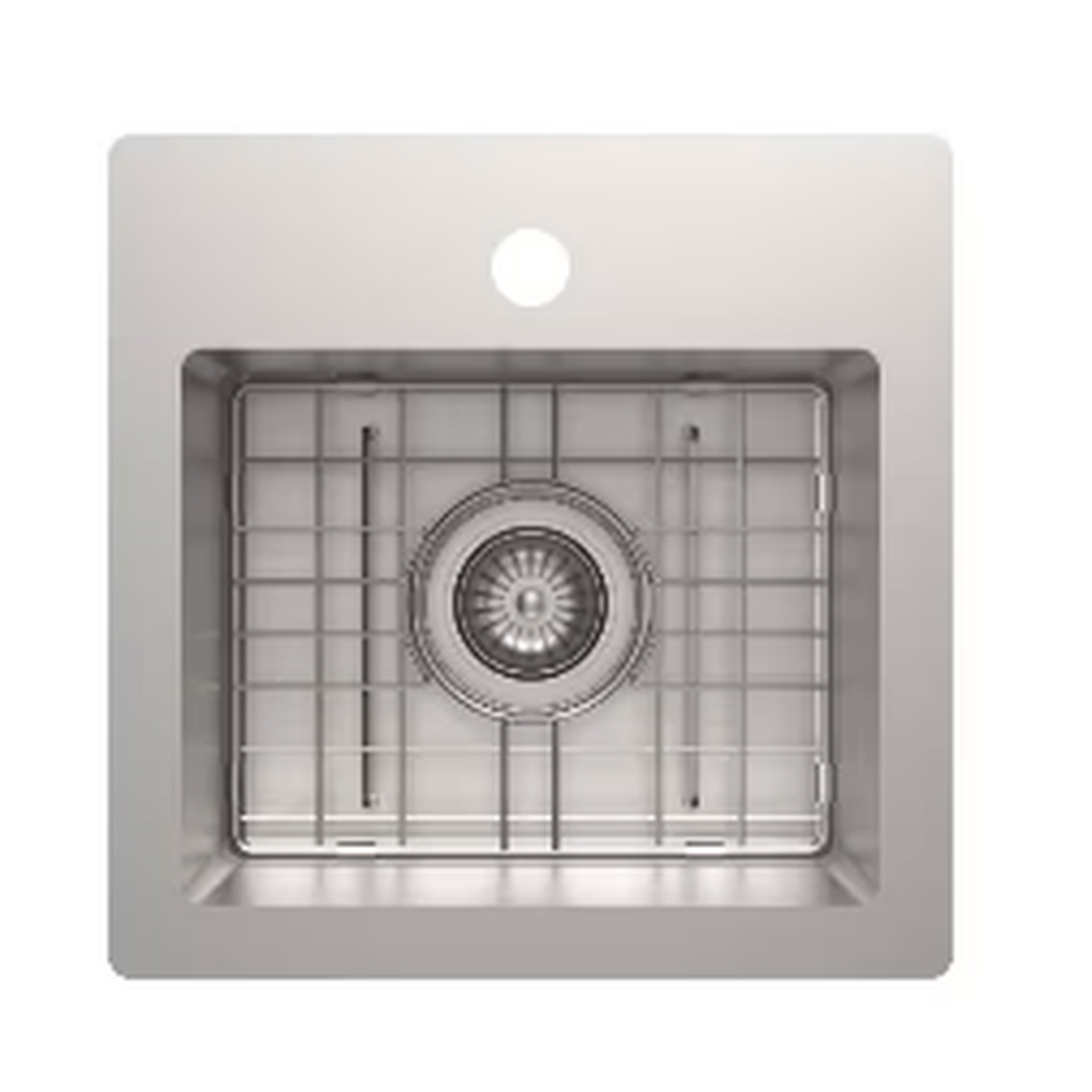 15" Single-Bowl Stainless-Steel Drop-In Sink