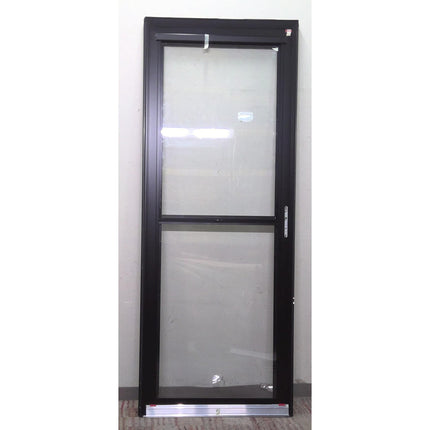 38" x 95" Black Storm Door with Retractable Screen