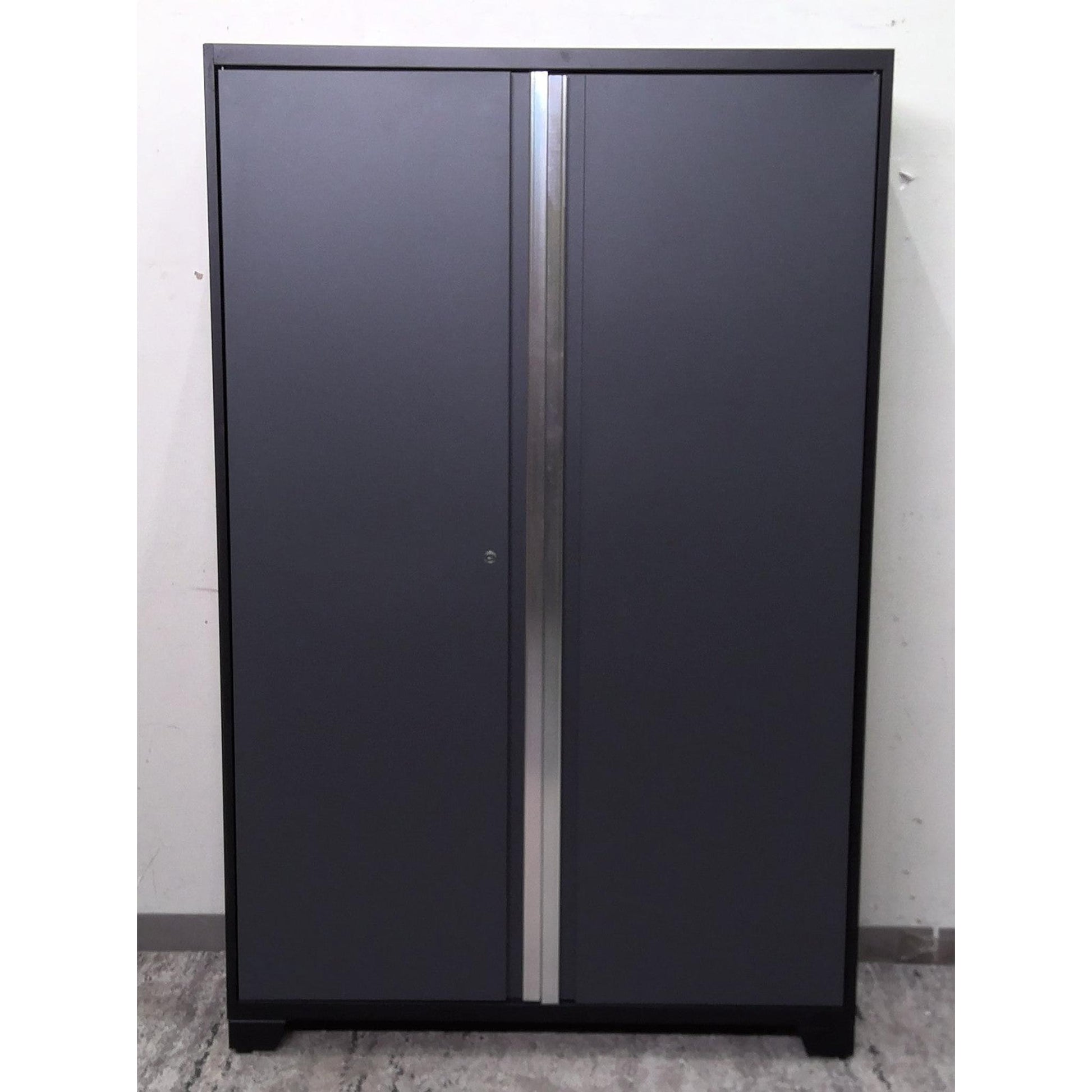 48" x 75" Black and Gray Steel Storage Locker