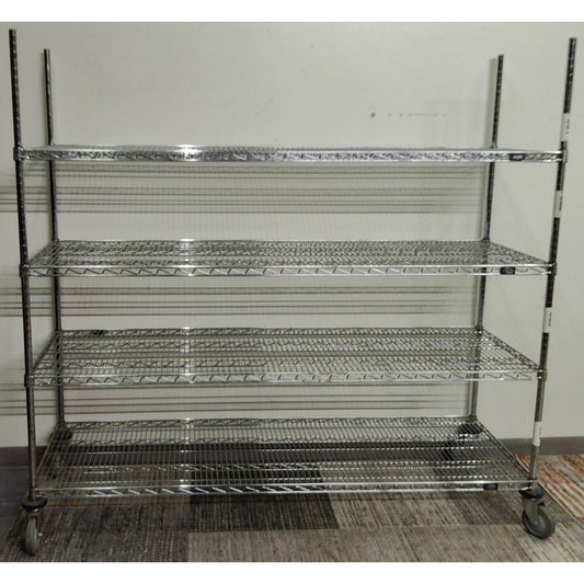 72" Rolling Wire Shelving Unit