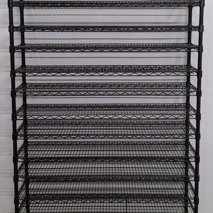15 Tier Black Wire Metal Storage Rack