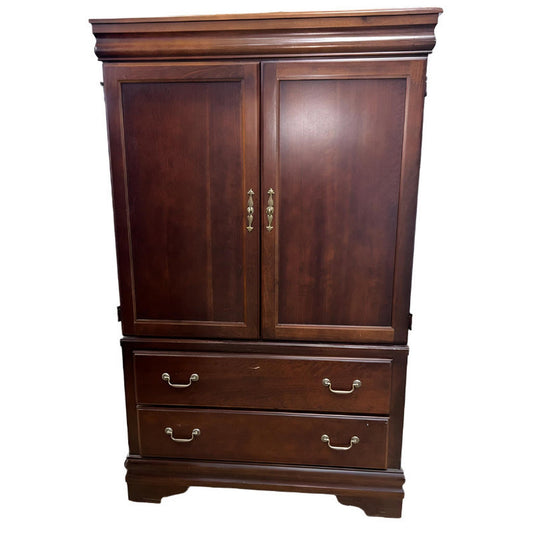 Mahogany-Finished Armoire