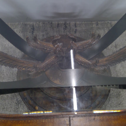 59" Ornate Glass Top Coffee Table
