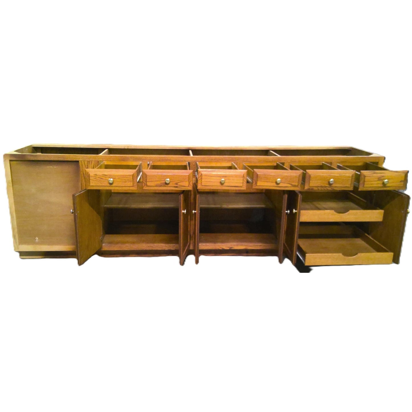 112" Oak Sink Base