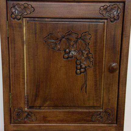 18" x 33" Carved Wood Cabinet