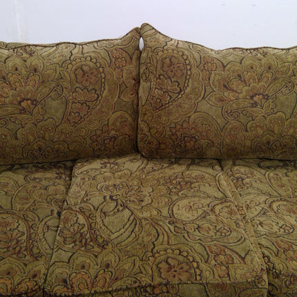 86" Brown Paisley Sofa