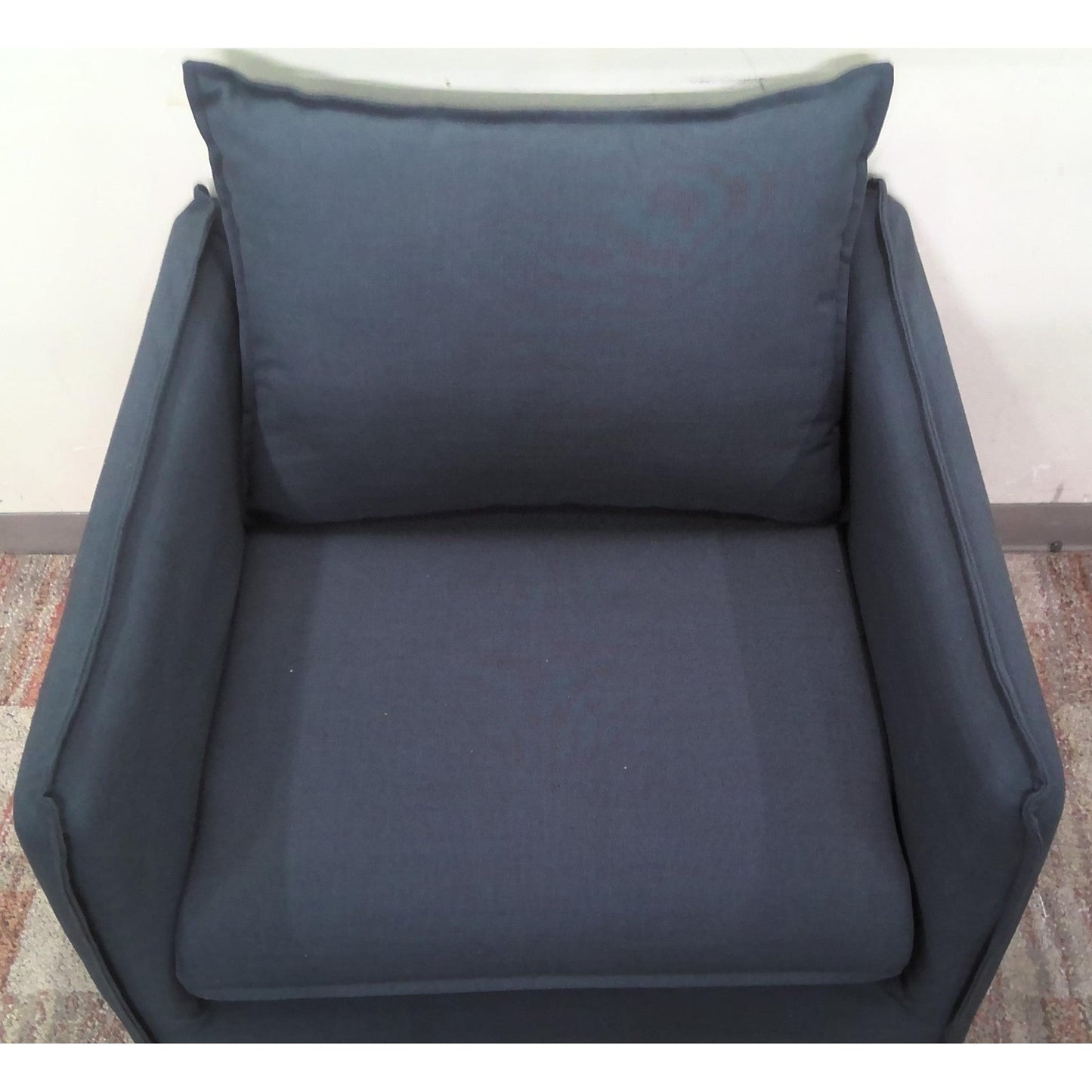 Blue Slouchy Lounge Chair