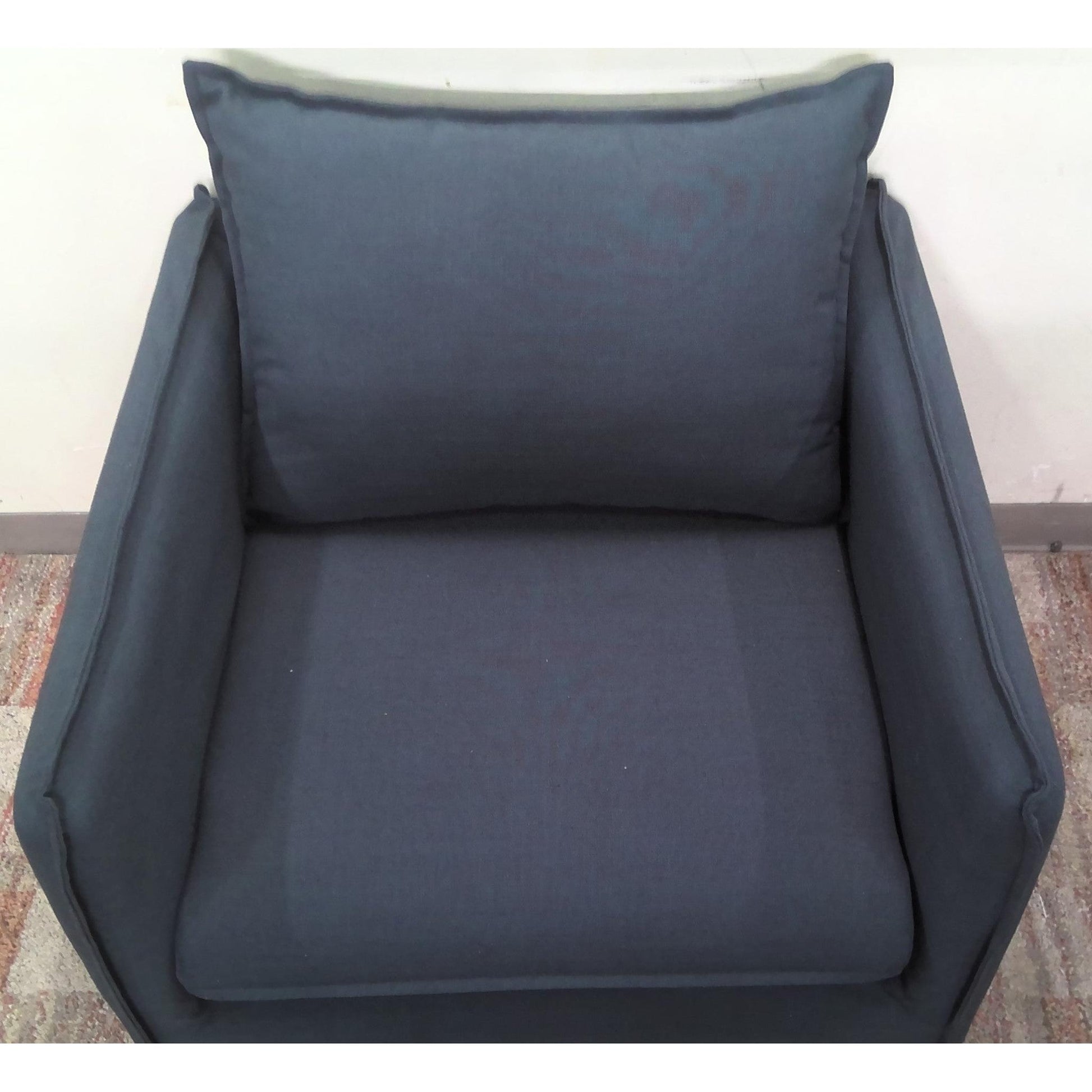 Blue Slouchy Lounge Chair