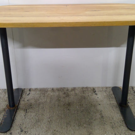 48" x 24" Cafe Table with Wood Top and Metal Legs