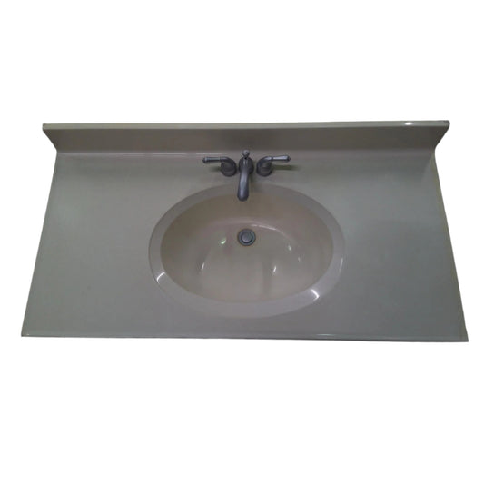43" Cultured Marble Vanity Top with Faucet